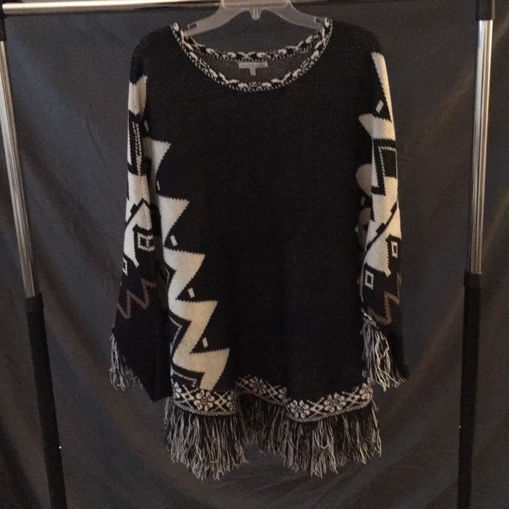 Fringed Charlotte Russe Poncho